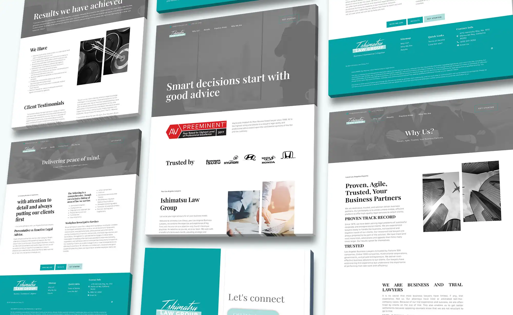 Ishimatsu Law Website Mockup