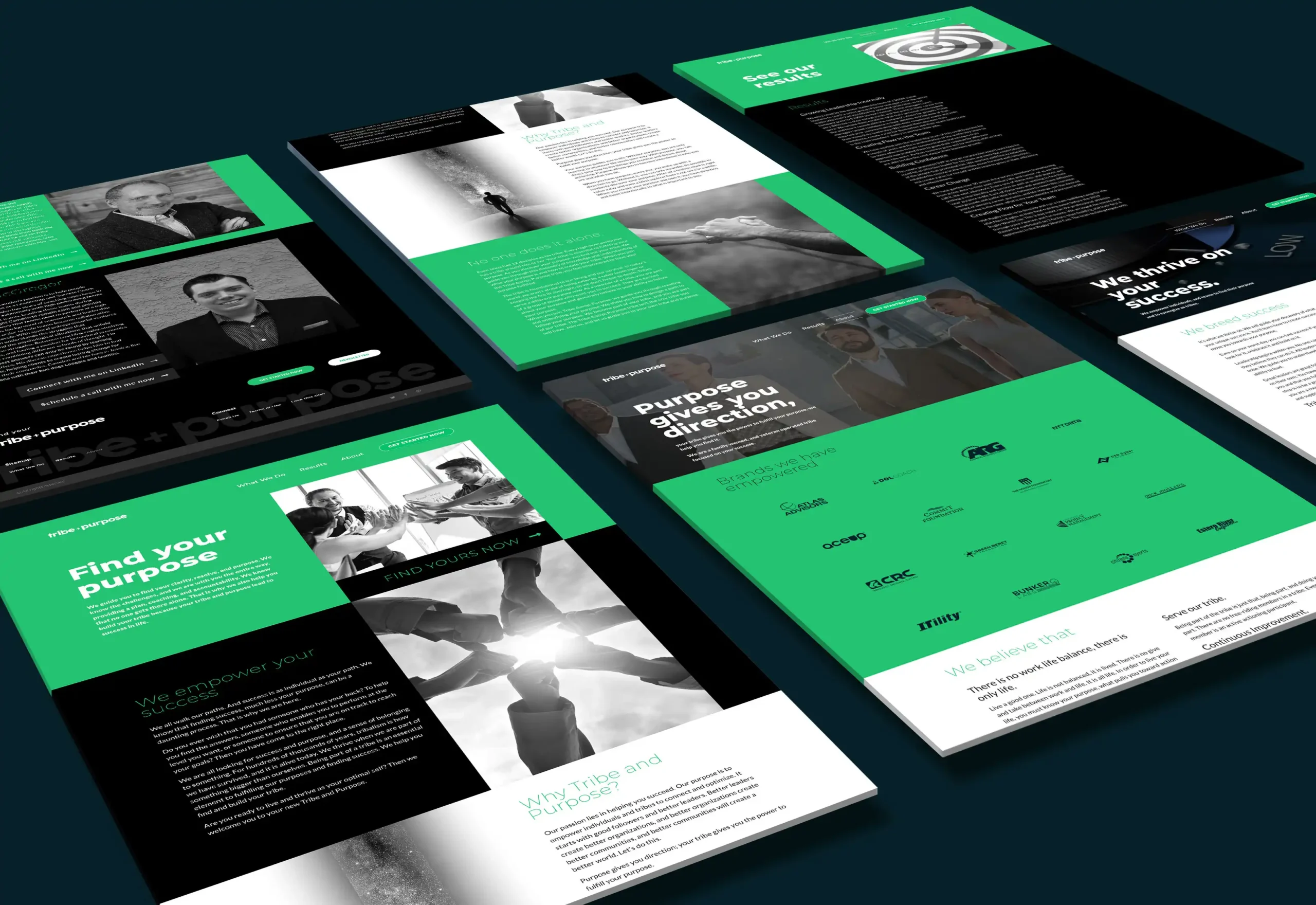 Tribe And Purpose Website Mockup
